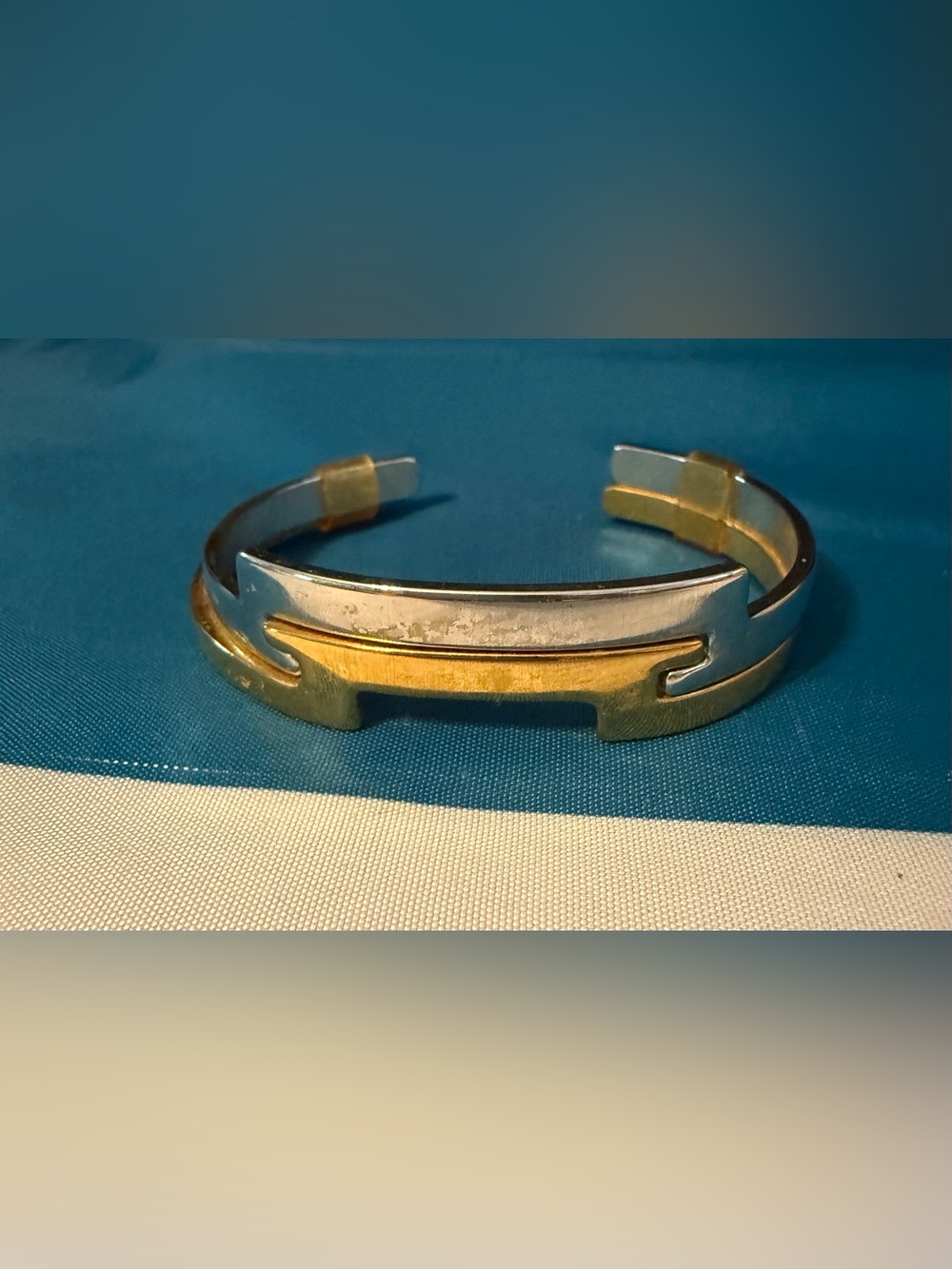 Avon Two-Tone Metal Cuff Bracelet - Gold & Silver